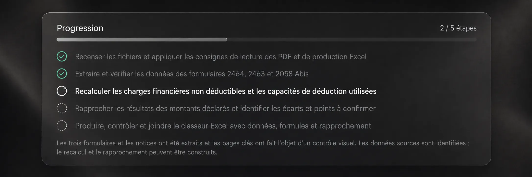 Progression d'une mission juridique menée par l'agent Emett